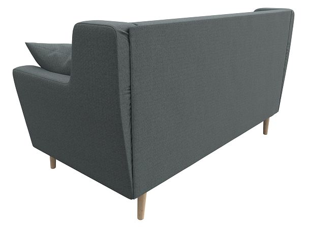 Диван кухонный прямой Брайтон 2 Рогожка серый - Вид 6