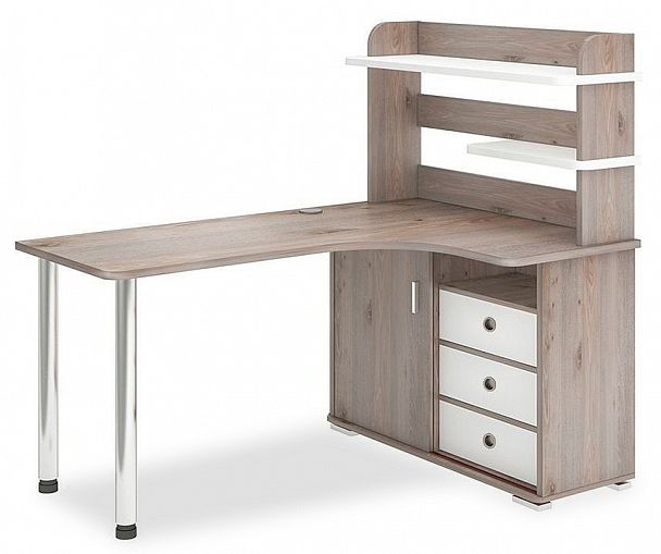 Стол компьютерный Домино нельсон СР-165М Белый/Нельсон правый - Вид 1