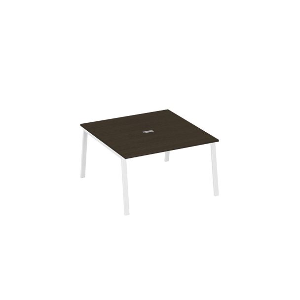 Стол 140 на металлокаркасе TRE для переговорной A4 А4 Б3 135 БП венге / металлокаркас белый - Вид 1