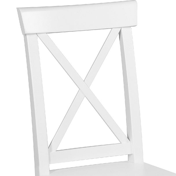 Стул деревянный с жестким сиденьем Бергольф Белый - Вид 7