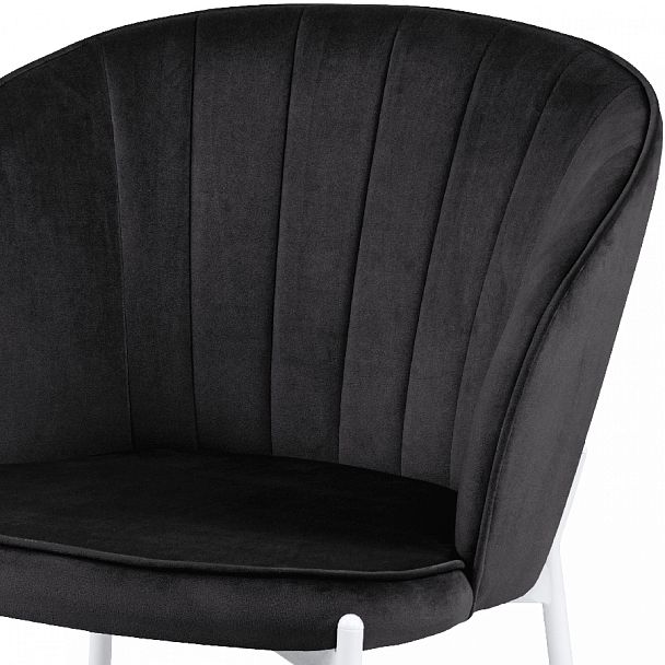 Комплект кухонных стульев Миэль черный велюр/белый, 4 шт. - Вид 6