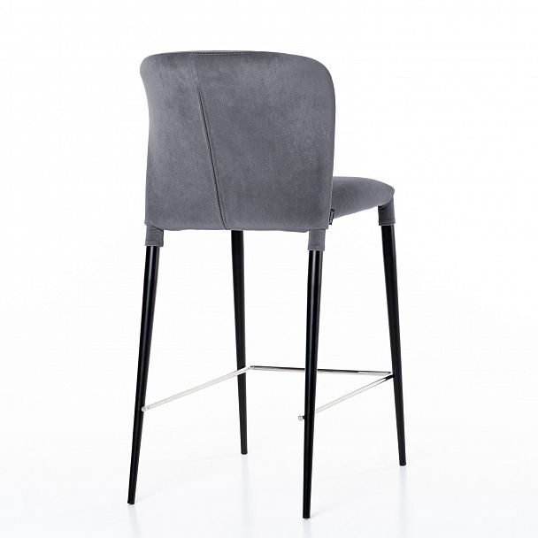 Стул полубарный Albert, бархат светло-серый 26 /опора конус - Вид 3