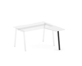 MATRIX 121В301 Стол приставной, R 500х600х775 Белый/Темно-серый - Фото предпросмотра