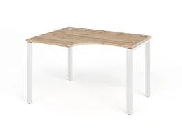 TANDEM RTD072-MK-120L-V Стол угловой на металлокаркасе левый 1200х900х750 Вотан/Белый - Фото предпросмотра