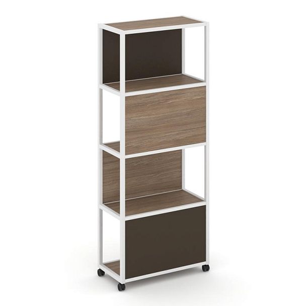 Shelf Mobile Стеллаж 5 уровней 1 секция VR.LT-STK-504.06 Дуб Аризона/Металл Белый/W-25 600*400*2000 - Вид 1