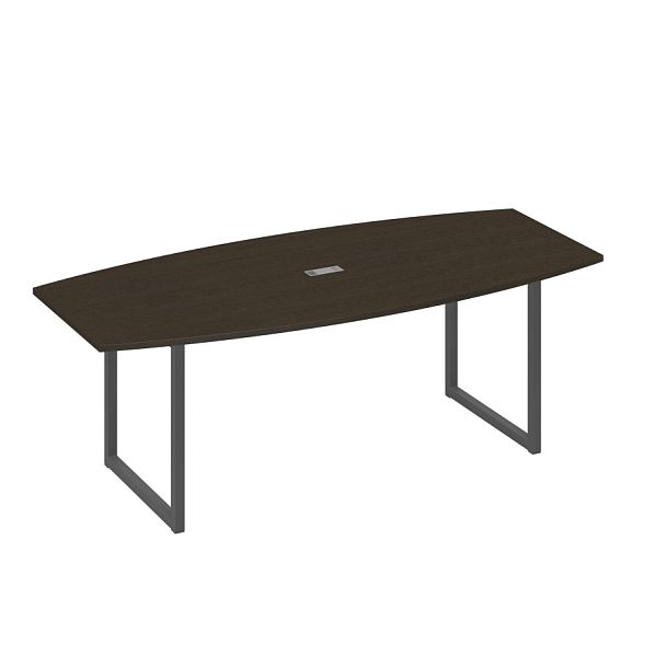 Переговорный стол 220 на каркасе QUATTRO A4 А4 Б4 114 БП венге / металлокаркас антрацит - Вид 1