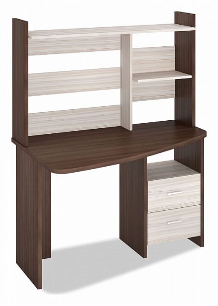 Стол компьютерный Домино Лайт СКЛ-Крл 120+НКЛ-120 Карамель/Шамони левый - Вид 1