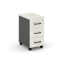 Стайл Проджект Тумба мобильная з/с ЛХДФ SN.TM-004 Антрацит/Дуб Наварра/Дуб Наварра/Металл Черный 320 - Фото предпросмотра