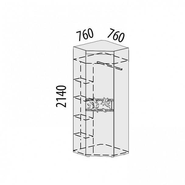 Шкаф угловой "Ассоль" 46.04 - Вид 2