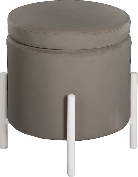 Комплект пуфов Кен с местом для хранения Мокко велюр Confetti mocco/белый, 2 шт. - Вид 2