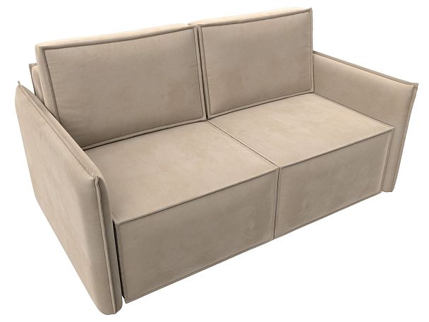 Диван прямой Либерти мини Велюр бежевый - Вид 5