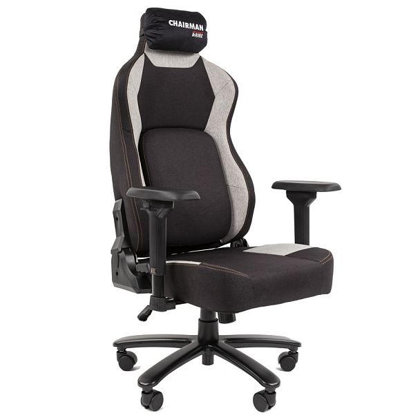 Кресло CHAIRMAN CH30, ткань, черный/серый - Вид 1