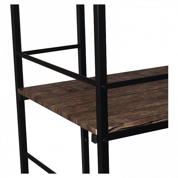 Стол на металлокаркасе BRABIX "LOFT CD-005", 1200х520х1200 мм, 3 полки, цвет морёный дуб, 641221 - Вид 8