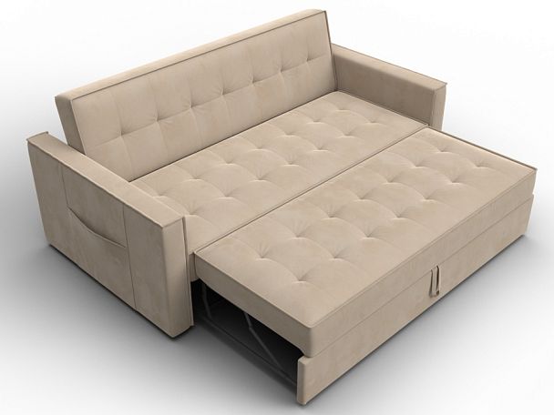 Диван прямой Лига-104 (160) Велюр бежевый - Вид 7