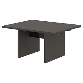 Стол переговорный 1500 составной СП-064-25-20 Дуб Мореный/Черный глянец 1500х1200х750 KANON - Фото предпросмотра