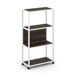 Shelf Mobile Стеллаж 4 уровня 1 секция VR.LT-STK-402.12 Дуб Мали/Металл Белый 1200*400*1523 - Фото предпросмотра