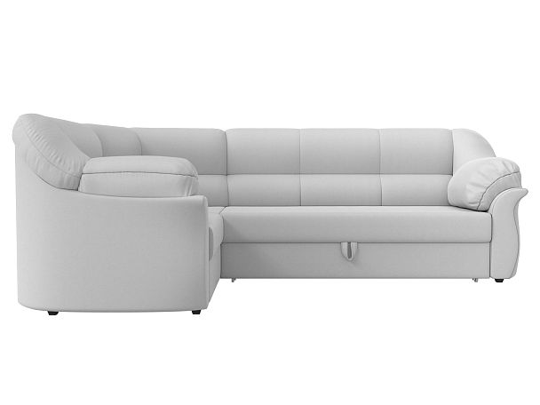 Диван угловой Карнелла левый (полностью экокожа белая) - Вид 2