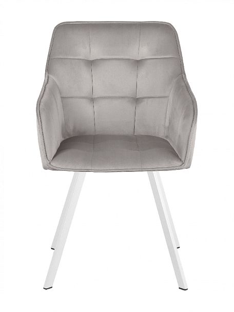 Кресло поворотное Мони, Confetti silver/белый - Вид 3