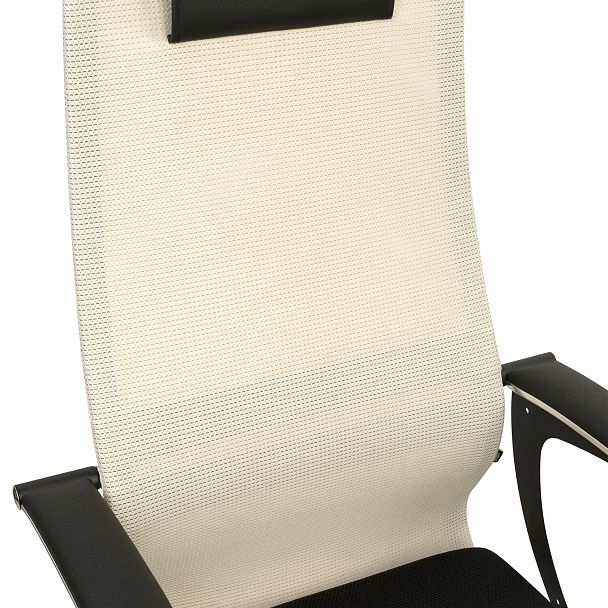 Кресло офисное BRABIX PREMIUM "Ultimate EX-801" хром, плотная двойная сетка Х2, черное/бежевое, 532919 - Вид 10
