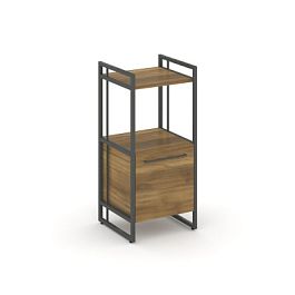 Rift Шкаф 2 ниши узкий RF.SU-22 (L) Сандал Янтарный/Металл Антрацит 420*396*924 - Фото предпросмотра