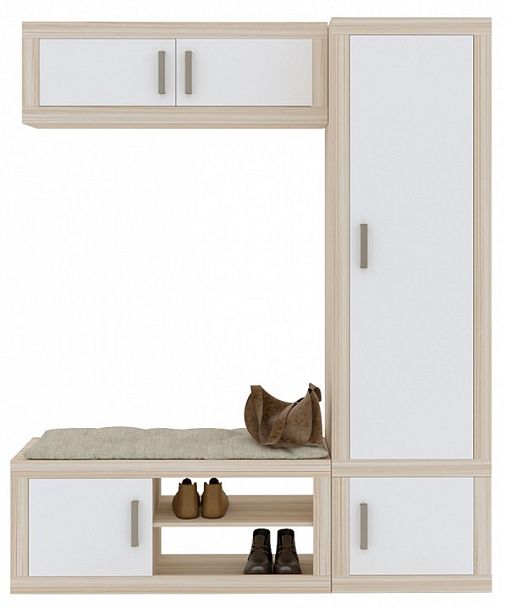 Стенка для прихожей Toivo ТОЙ-ПР 13 Карамель/Белый - Вид 1