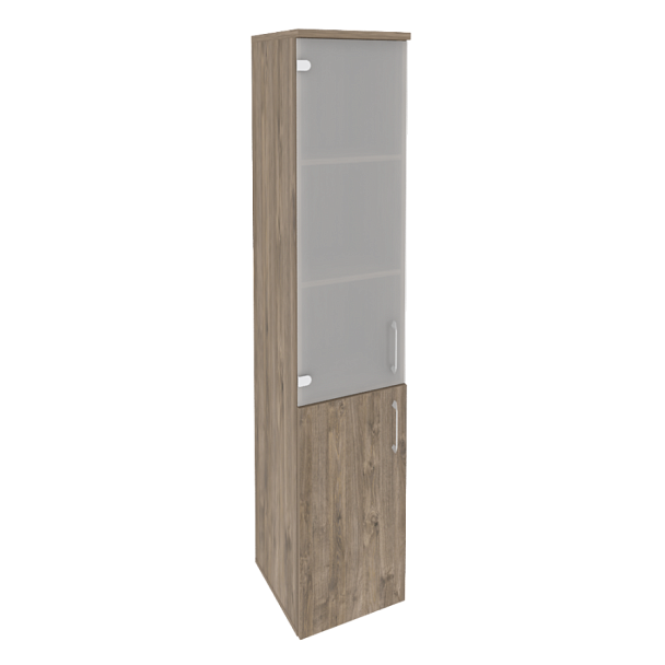 Onix Шкаф высокий узкий левый O.SU-1.2 (L) Тиквуд темный 400*420*1977 - Вид 1