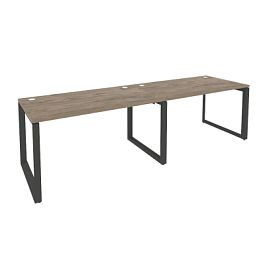 Onix Рабочая станция на О-образном м/к O.MO-RS-2.3.8 Тиквуд темный/Антрацит металл 2760*800*750 - Фото предпросмотра