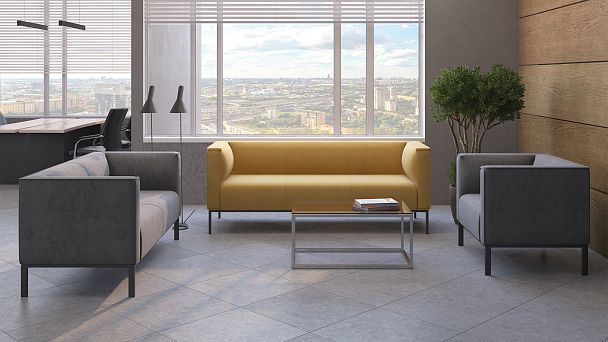 Двухместный диван Michigan 160x75x73 чёрный - Вид 2