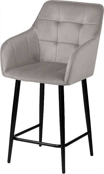 Полубарное поворотное кресло Мони К, Confetti silver/черный - Вид 2