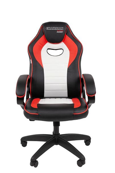 Кресло Chairman game 16 Россия экокожа черный/красный/белый - Вид 2