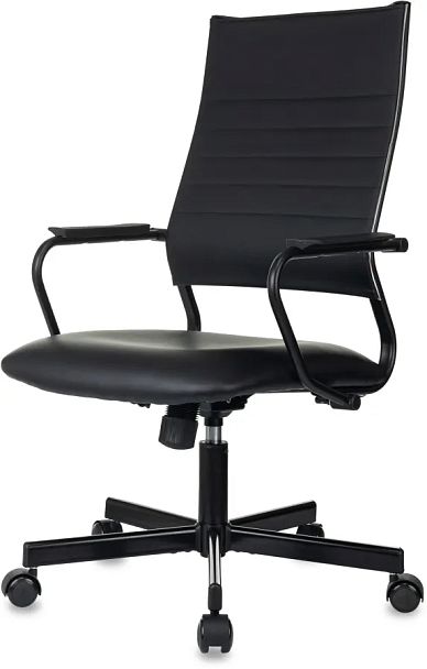 Кресло руководителя Бюрократ CH BALANCE черный экокожа крестов. металл черный - Вид 2