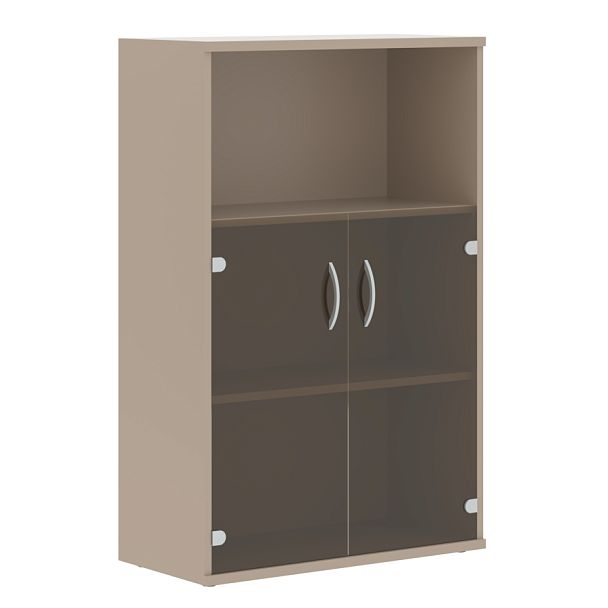 Шкаф с малыми стеклянными дверьми СТ-2.2 Мокачино 770х365х1200 IMAGO - Вид 1