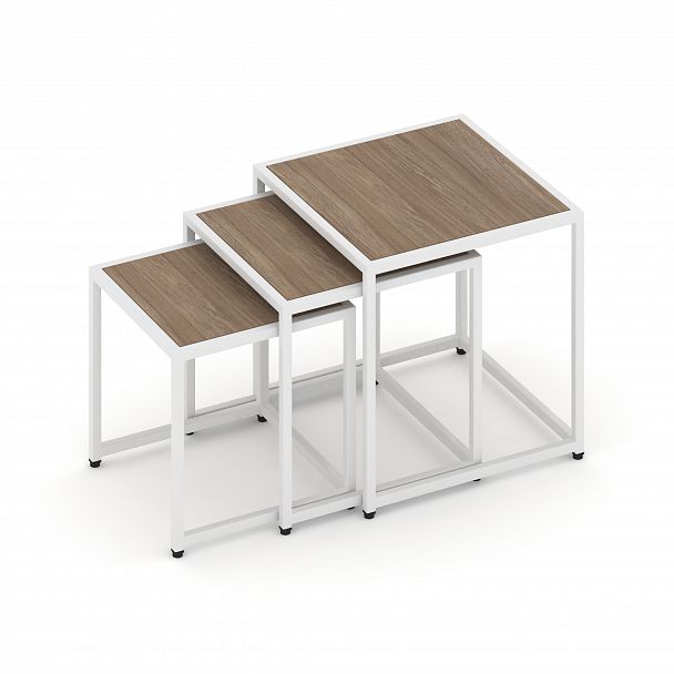 Стол журнальный "Loft" VR.L-SJK-45 Дуб Аризона/Белый - Вид 3