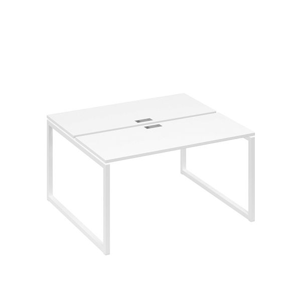 Станция (2х140) офисная с металлокаркасом QUATTRO A4 А4 Б4 171 БП белый премиум / металлокаркас белый - Вид 1