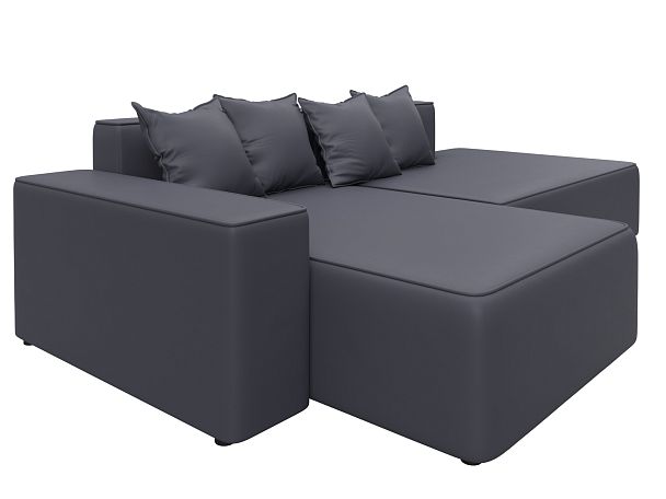 Диван угловой Лига-079 угол левый Экокожа серый - Вид 3