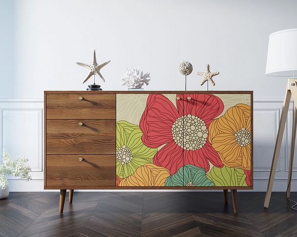 Комод "Berber" с двумя дверками и ящиками 5 принт - Вид 7
