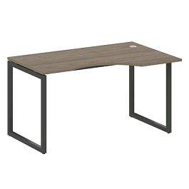 Metal System Quattro Стол криволинейный правый на О-образном м/к 40БО.СА-2 (R) Вяз/Антрацит металл 1400*900*750 - Фото предпросмотра