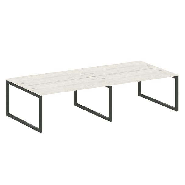 Metal System Quattro Р. ст. на 4 раб. места на О-образном м/к 50БО.СМ-4.4 Дуб наварра/Антрацит металл 3200*1475*750 - Вид 1