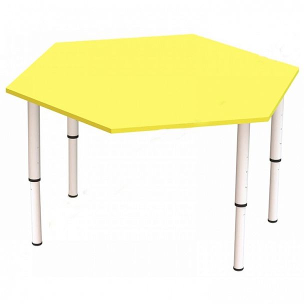 Стол детский шестигранник на регулируемых ножках СТ-014 100x100 - Вид 1