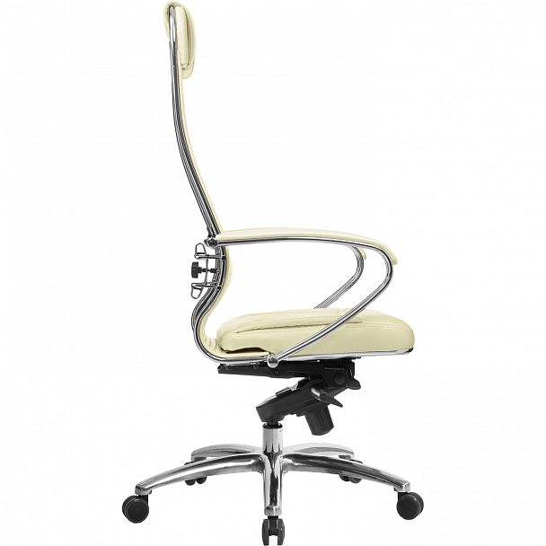 Кресло офисное МЕТТА "SAMURAI" KL-1.04, рецик. кожа, бежевое - Вид 4