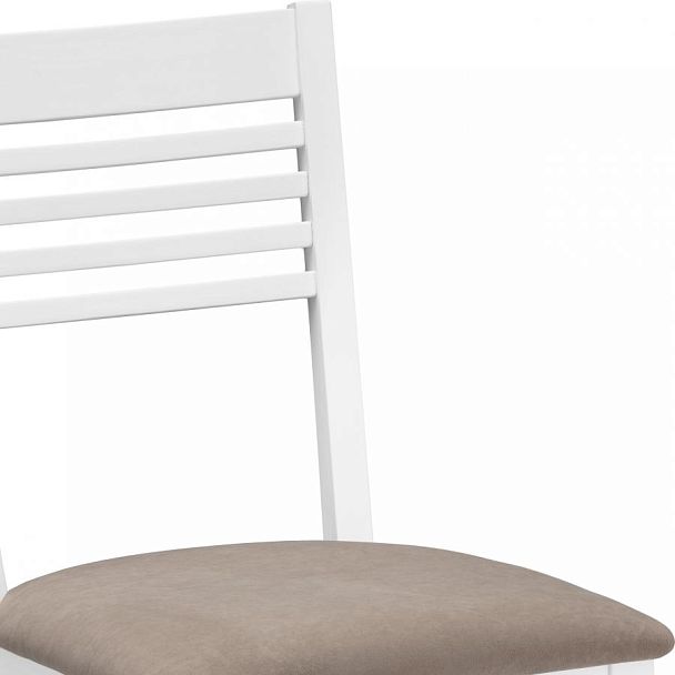 Комплект деревянных стульев с мягким сиденьем Ноэль Белый/Латте велюр, 3 шт. - Вид 7