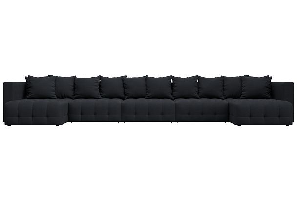 Диван П-образный Лига-052 НПБ МегаЛонг Замша серый - Вид 2