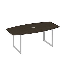 Стол переговорный 200 с металлокаркасом QUATTRO A4 А4 Б4 113 БП венге / металлокаркас серый - Фото предпросмотра