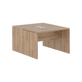 Стол двойной ED2ST 1167 Дуб Денвер светлый/Белый 1160х1346х750 EDIS - Фото предпросмотра