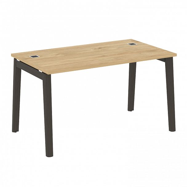 Стол рабочий руководителя "Onix wood direct" OW.SRR-3.8 тиквуд светлый/дуб темный - Вид 1