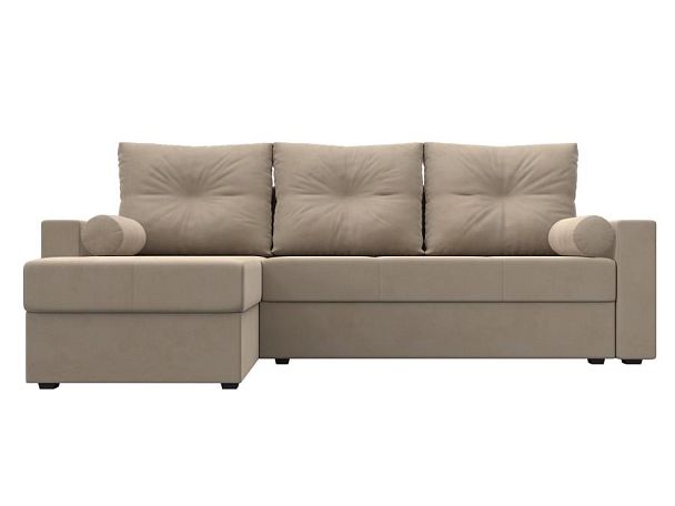 Диван угловой Верона Лайт угол левый (полностью велюр бежевый) - Вид 2