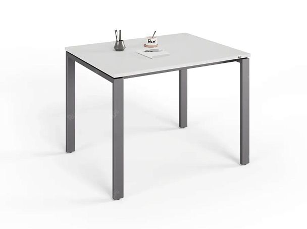 UNITY РМС8-10 БЕЛЫЙ Стол на металлокаркасе прямой 1000х800х750 - Вид 2