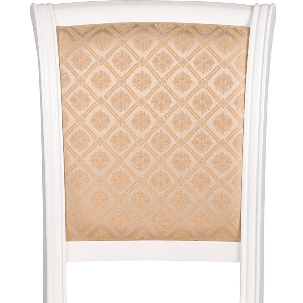Стул деревянный с мягким сиденьем Арктос Белый/Бежевый жаккард - Вид 7