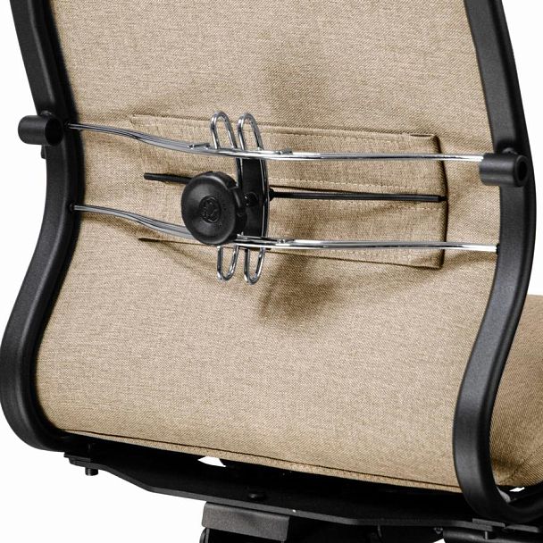 Кресло МЕТТА "ErgoLife" 10 B1-162D, пластик, синхромеханизм, 2D-подлокотники, ткань, бежевое - Вид 8