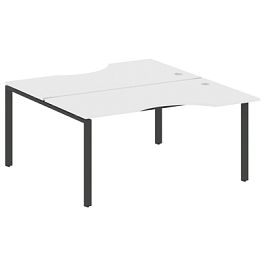 Metal System Р. ст. криволинейная на П-образном м/к БП.РАС-СА-2.1 Белый/Антрацит металл 1600*1835*750 - Фото предпросмотра